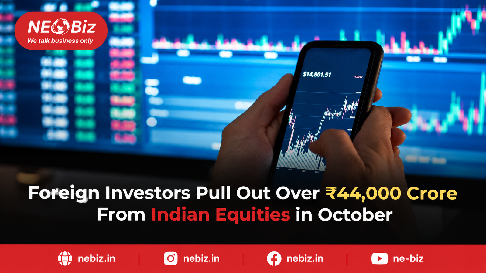 Foreign Investors Pull Out Over ₹44,000 Crore From Indian Equities in October
